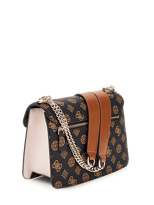 Crossbody EVELUNE em Logo Castanho -  Guess
