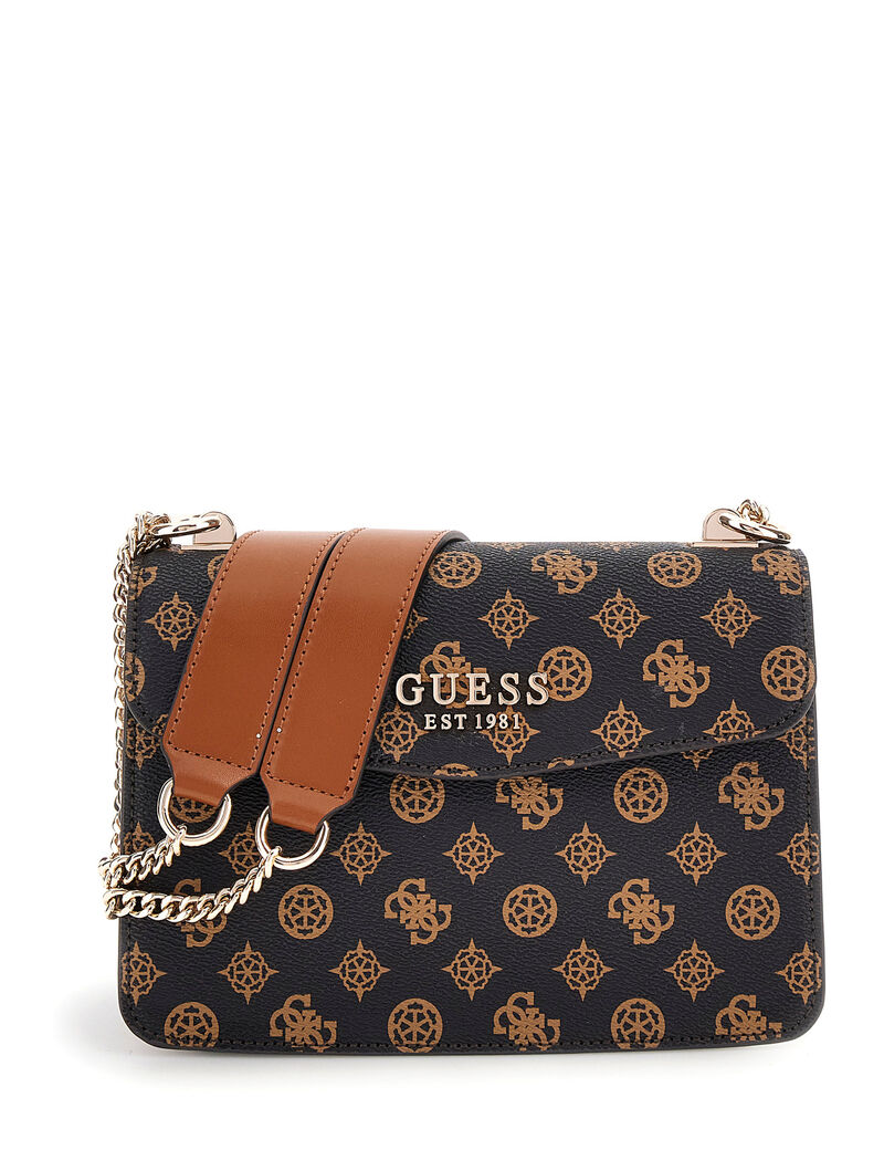 Crossbody EVELUNE em Logo Castanho -  Guess 1