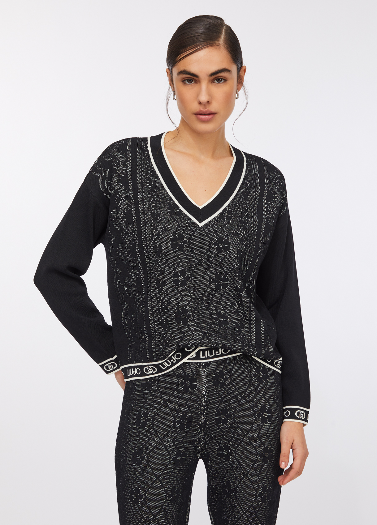 Camisola em Viscose Efeito Renda - LIU JO  1