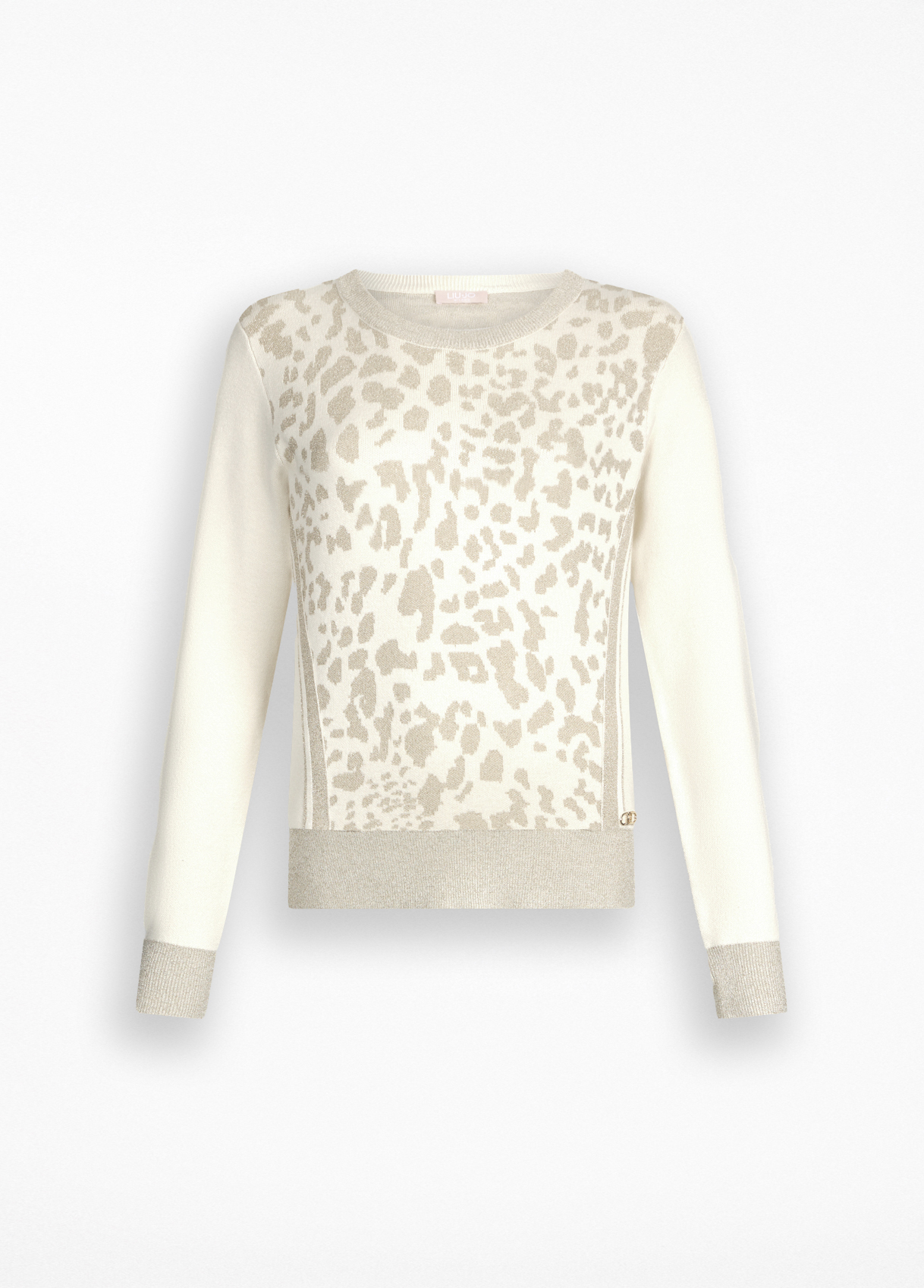 Camisola em Malha Branca com Animal Print - LIU JO  4
