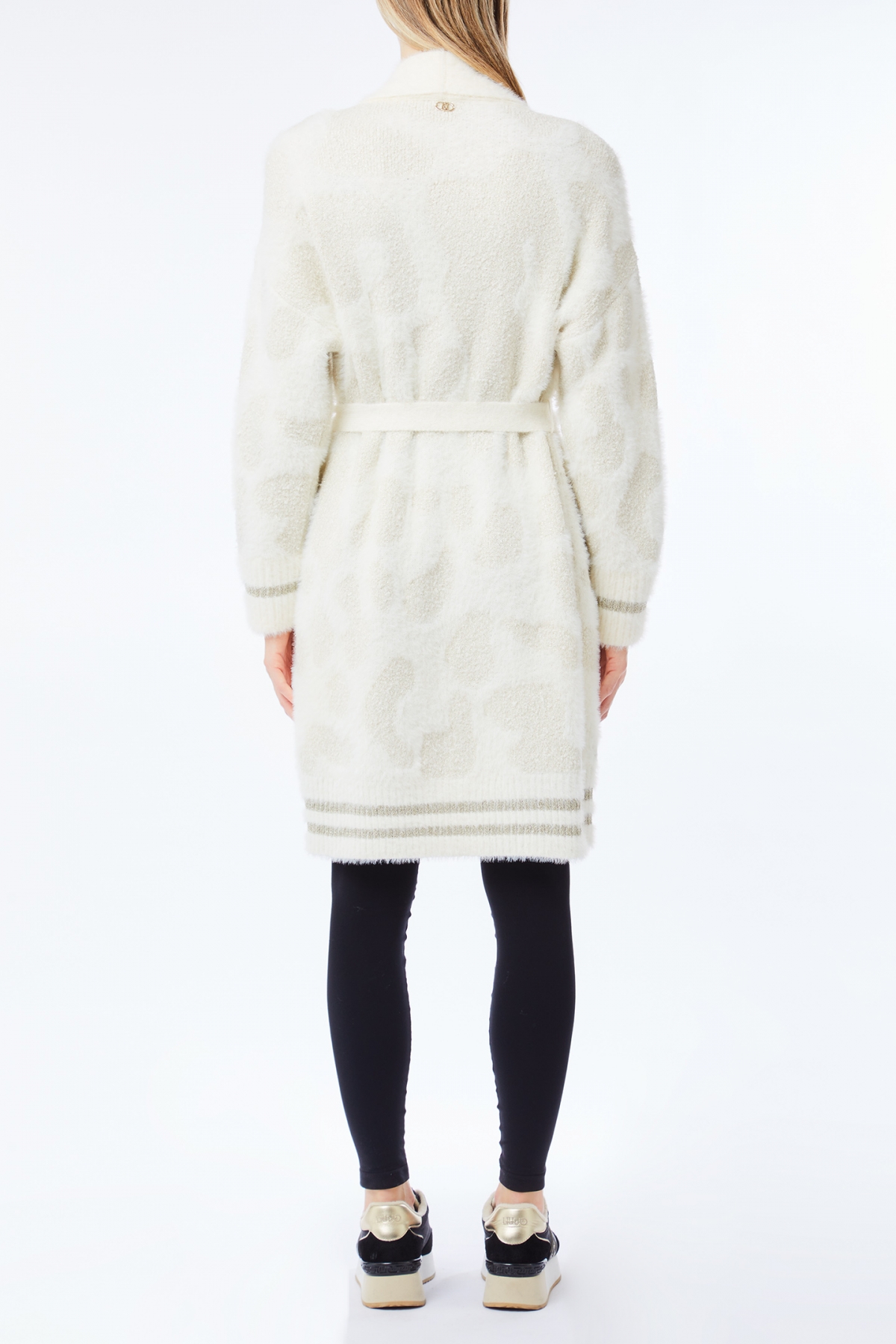 Casaco em Malha Branco com Animal Print - LIU JO 2