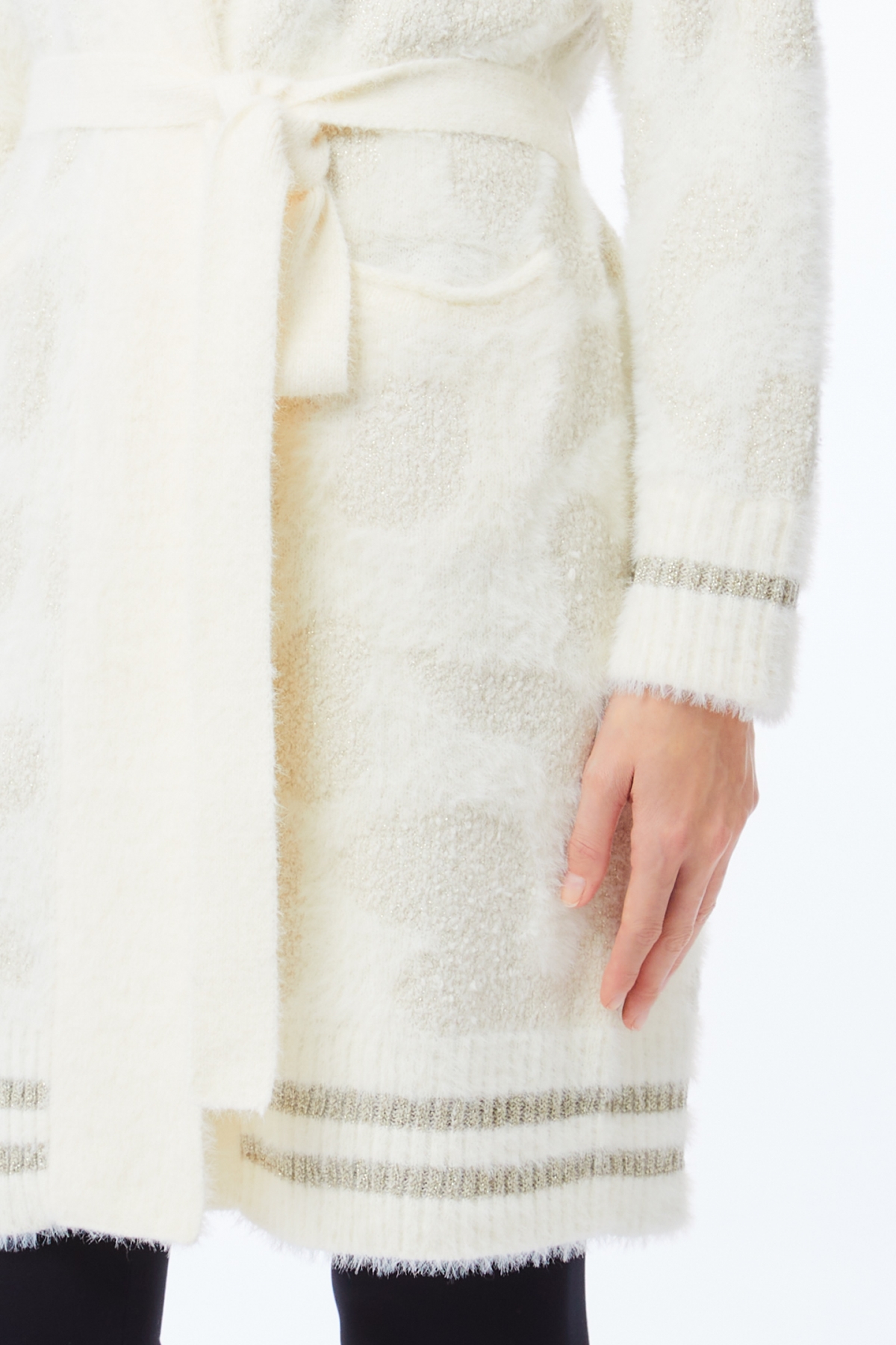 Casaco em Malha Branco com Animal Print - LIU JO 3