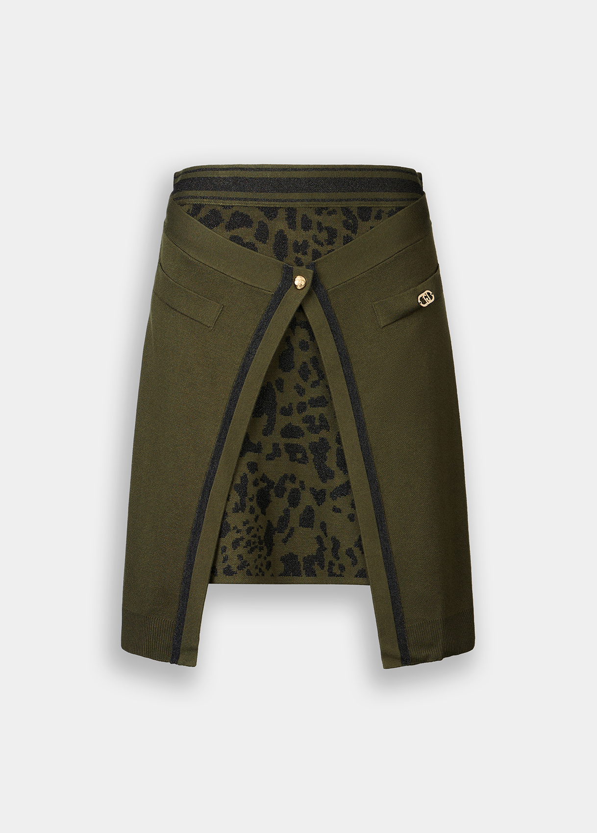 Saia em Malha Verde com Animal Print - LIU JO  4