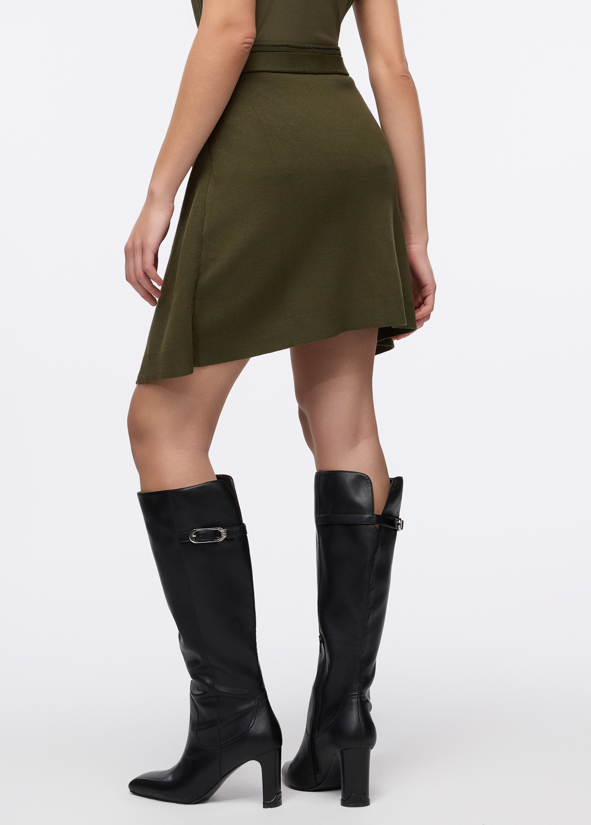 Saia em Malha Verde com Animal Print - LIU JO  2