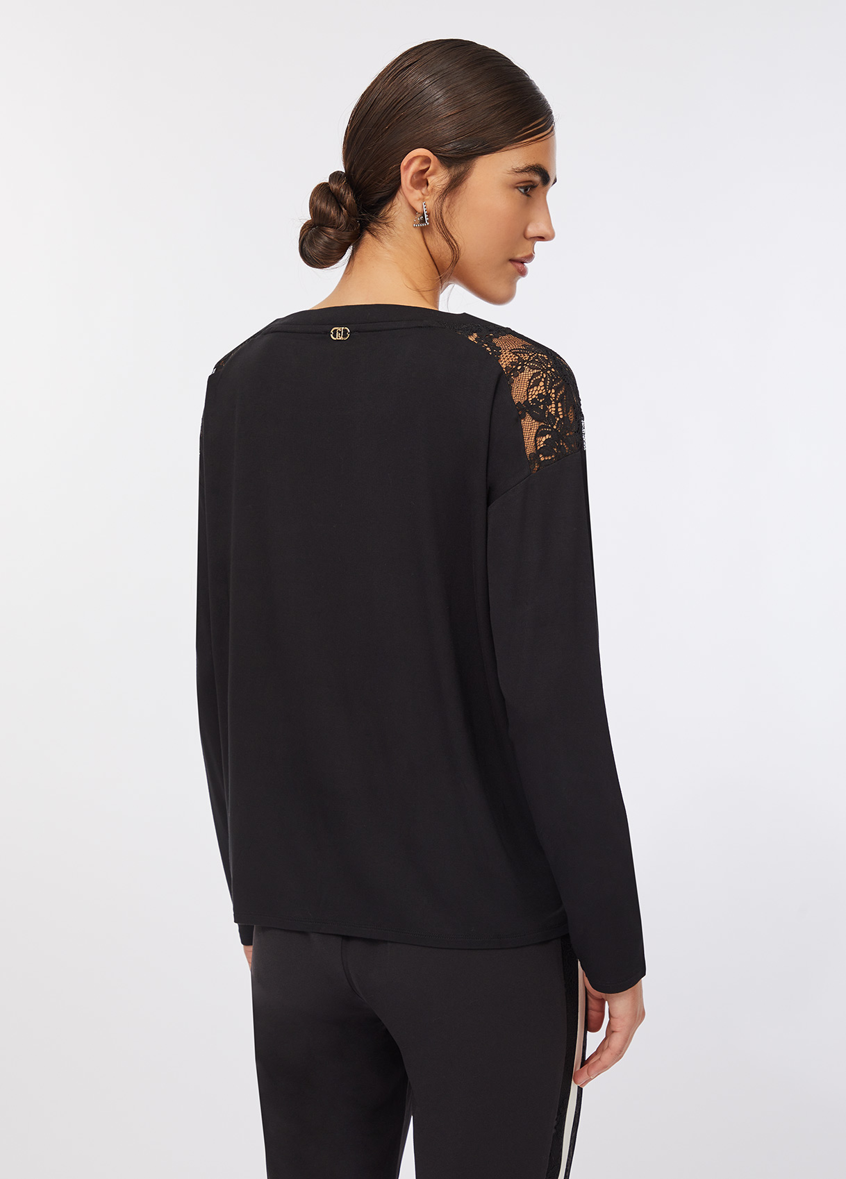 Camisola em Viscose com Renda Preta - LIU JO  3