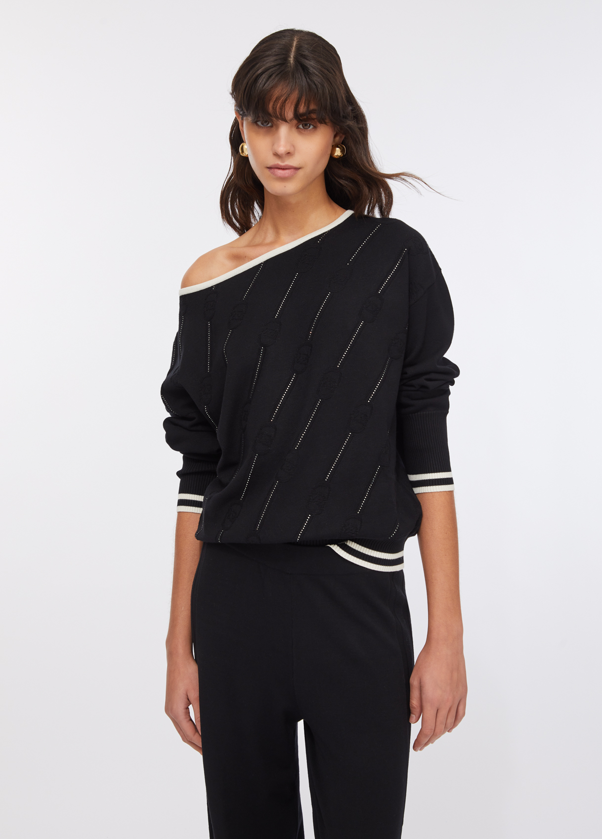 Camisola de Malha Preta com Strass - LIU JO 1