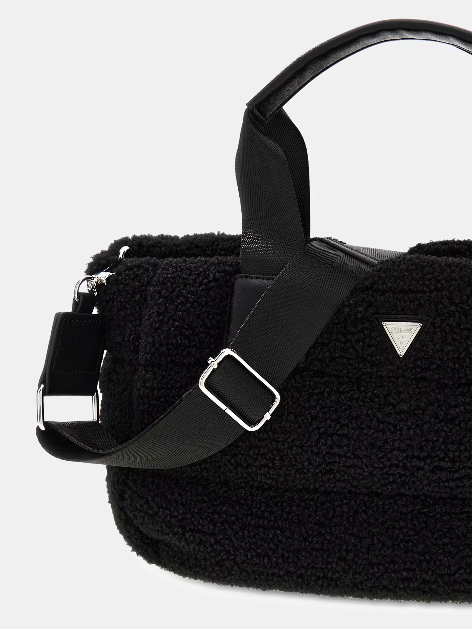 Mala de Mão em Pelo de Caraculo Preto - Guess  4