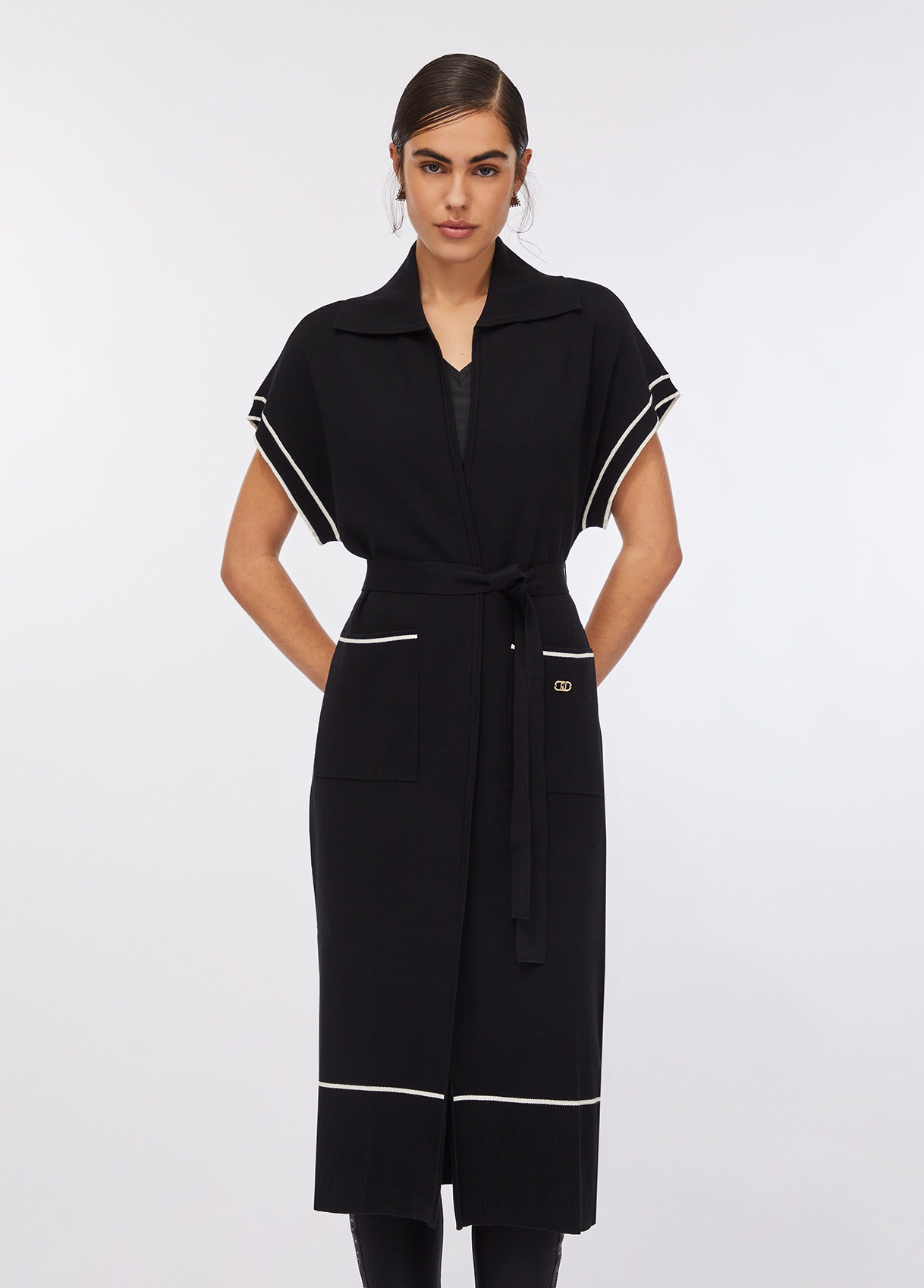 Casaco de Malha Comprido Preto - LIU JO  1