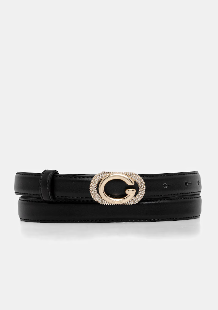 Cinto com Fivela com Strass Preto - Guess  1