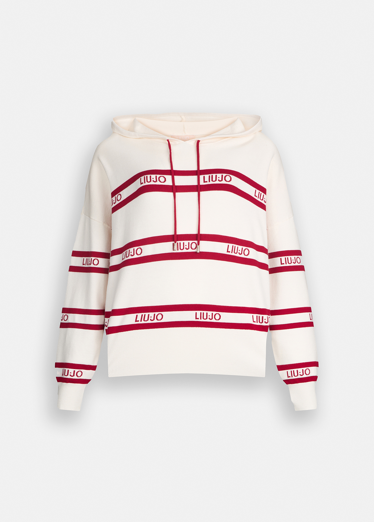 Camisola em Malha Branca Com Riscas Vermelhas - LIU JO 5