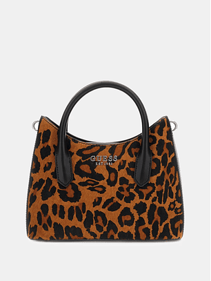 Mala DOMITILLA  Pele e Pelo Animal Print - Guess 