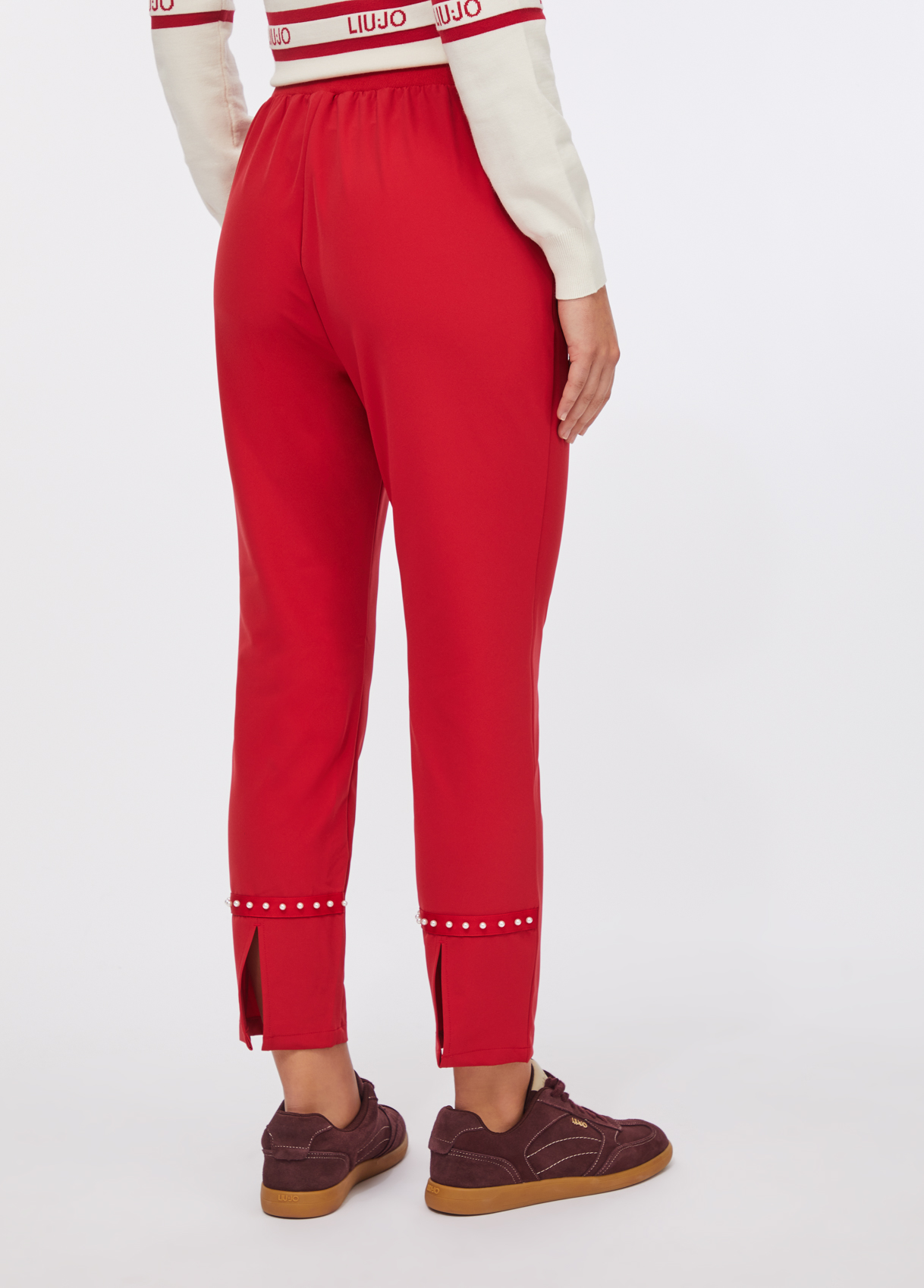 Calças Cós de Elástico em Vermelho - LIU JO 3