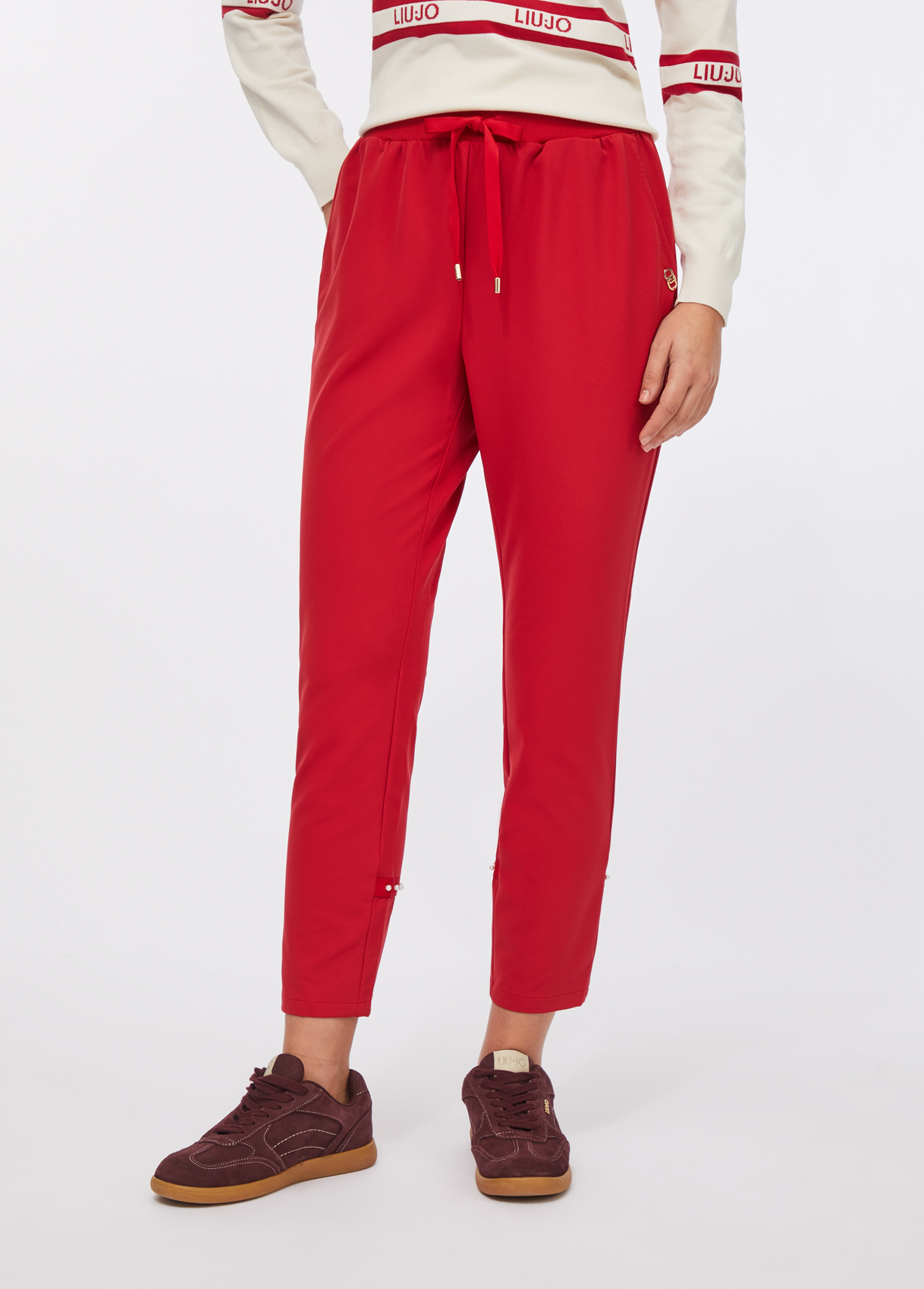 Calças Cós de Elástico em Vermelho - LIU JO 1