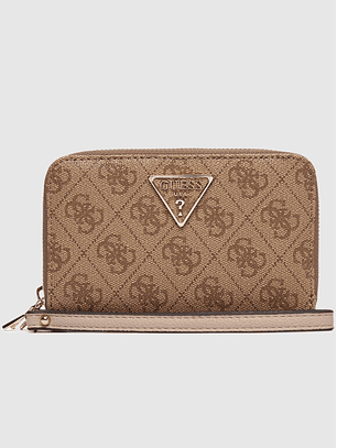 Carteira Dupla LAUREL II Logo Bege - Guess