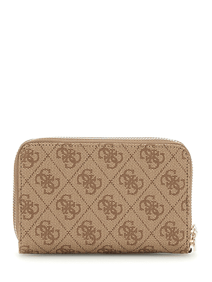 Carteira Dupla LAUREL II Logo Bege - Guess