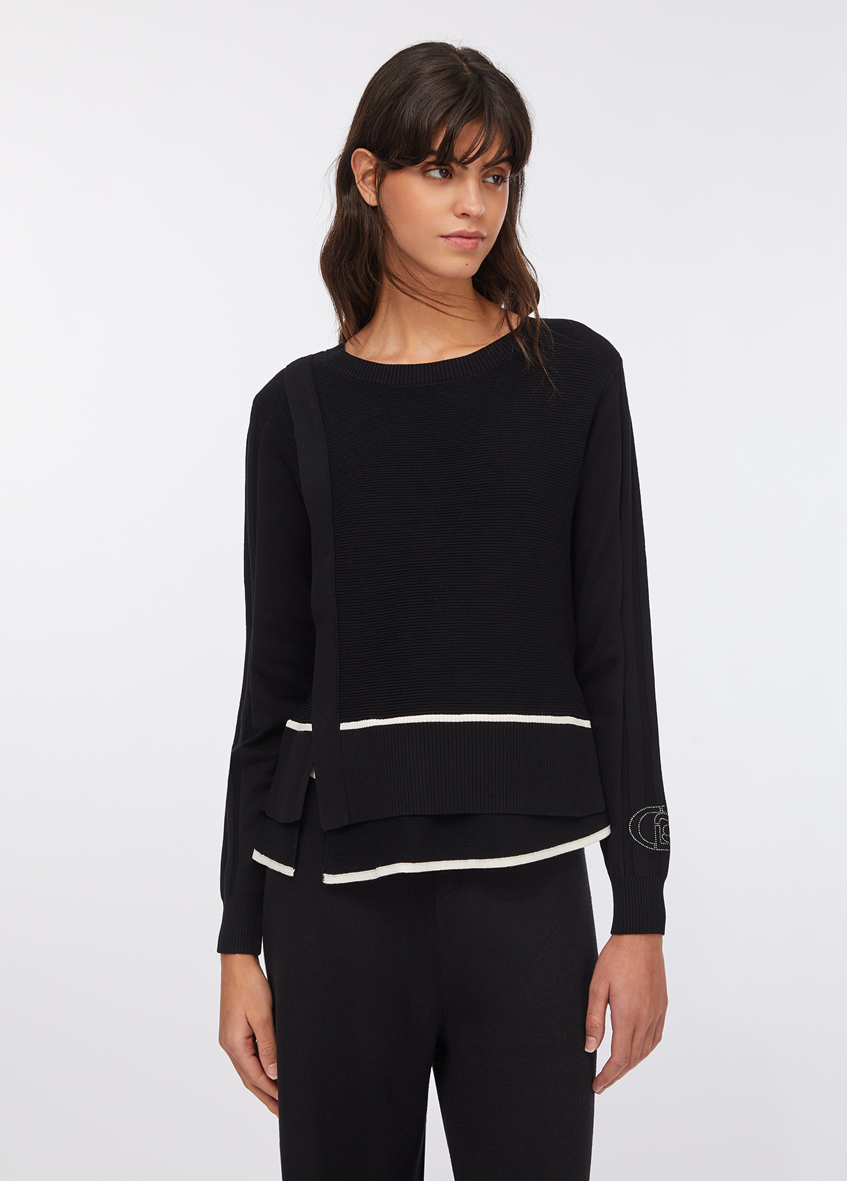 Camisola em Viscose Assimétrica Preto - LIU JO 1