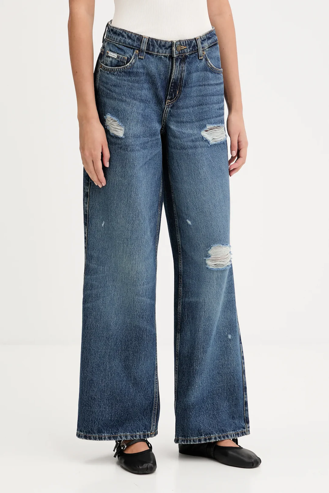 Calças de Ganga G11 Wide Leg Ganga - Guess Jeans 1