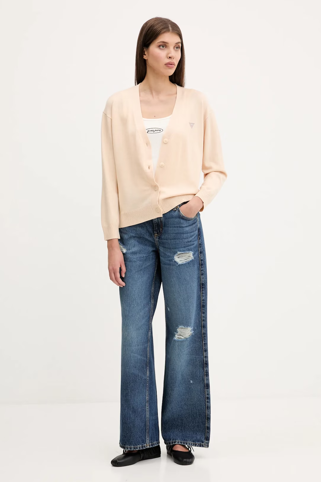 Calças de Ganga G11 Wide Leg Ganga - Guess Jeans 4