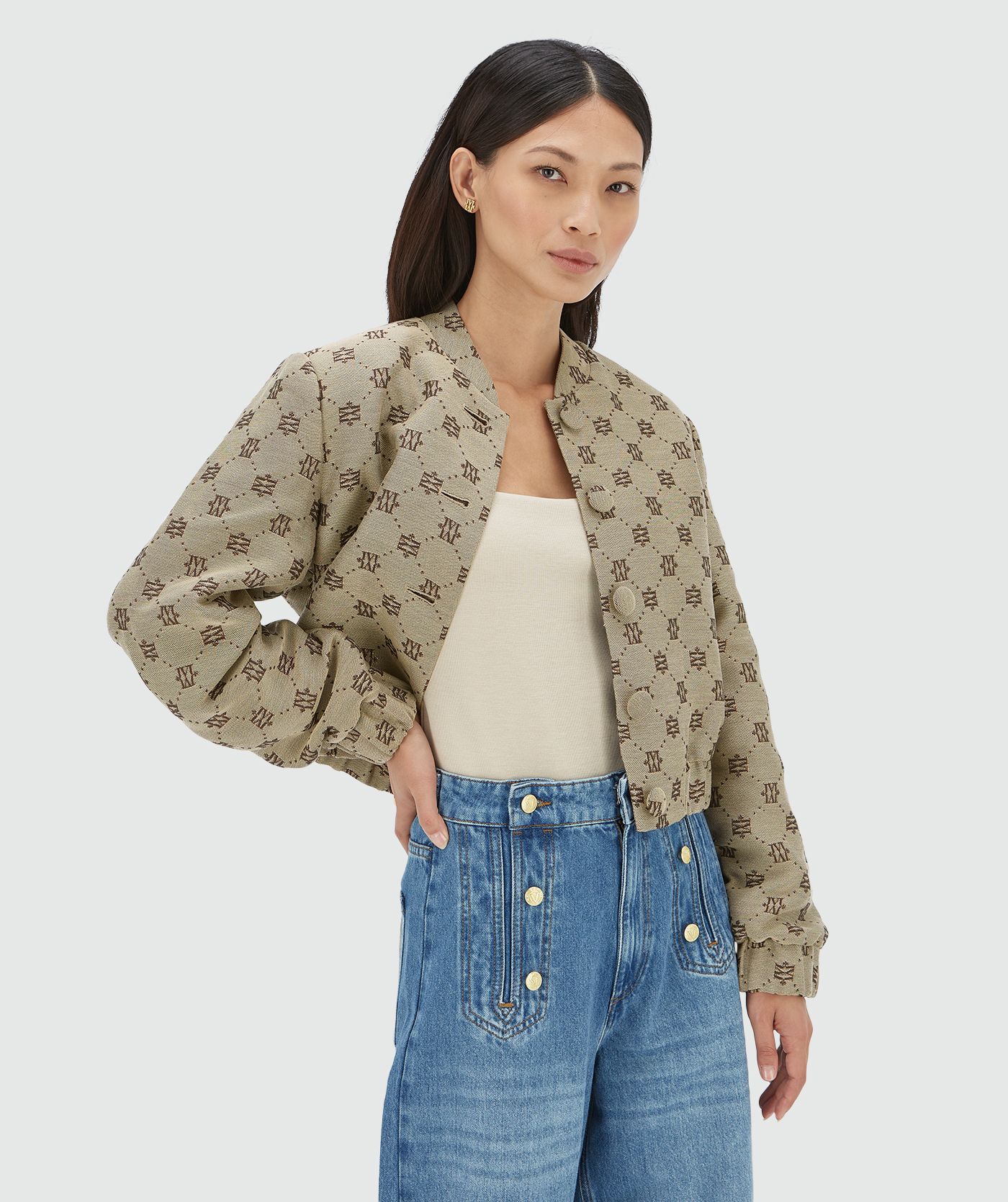 Casaco Bomber FABIENNE Logo Castanho - Josh V  1