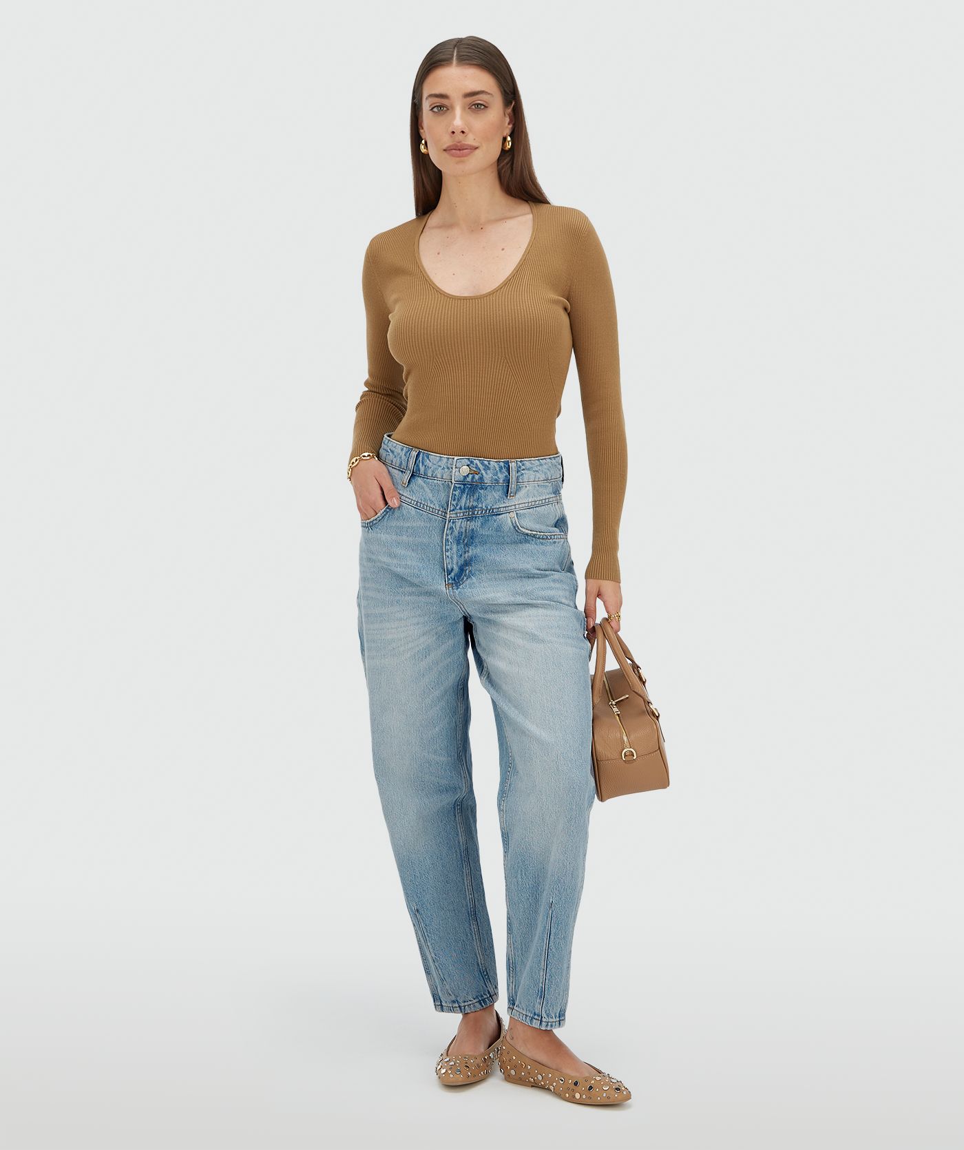 Camisola de Malha AME Camel - Josh V 2