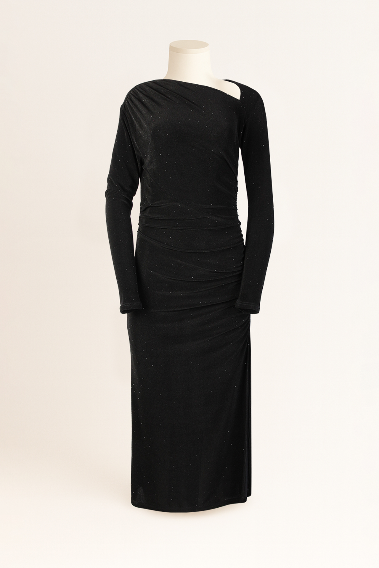 Vestido Justo em Veludo Preto - SAHOCO 1