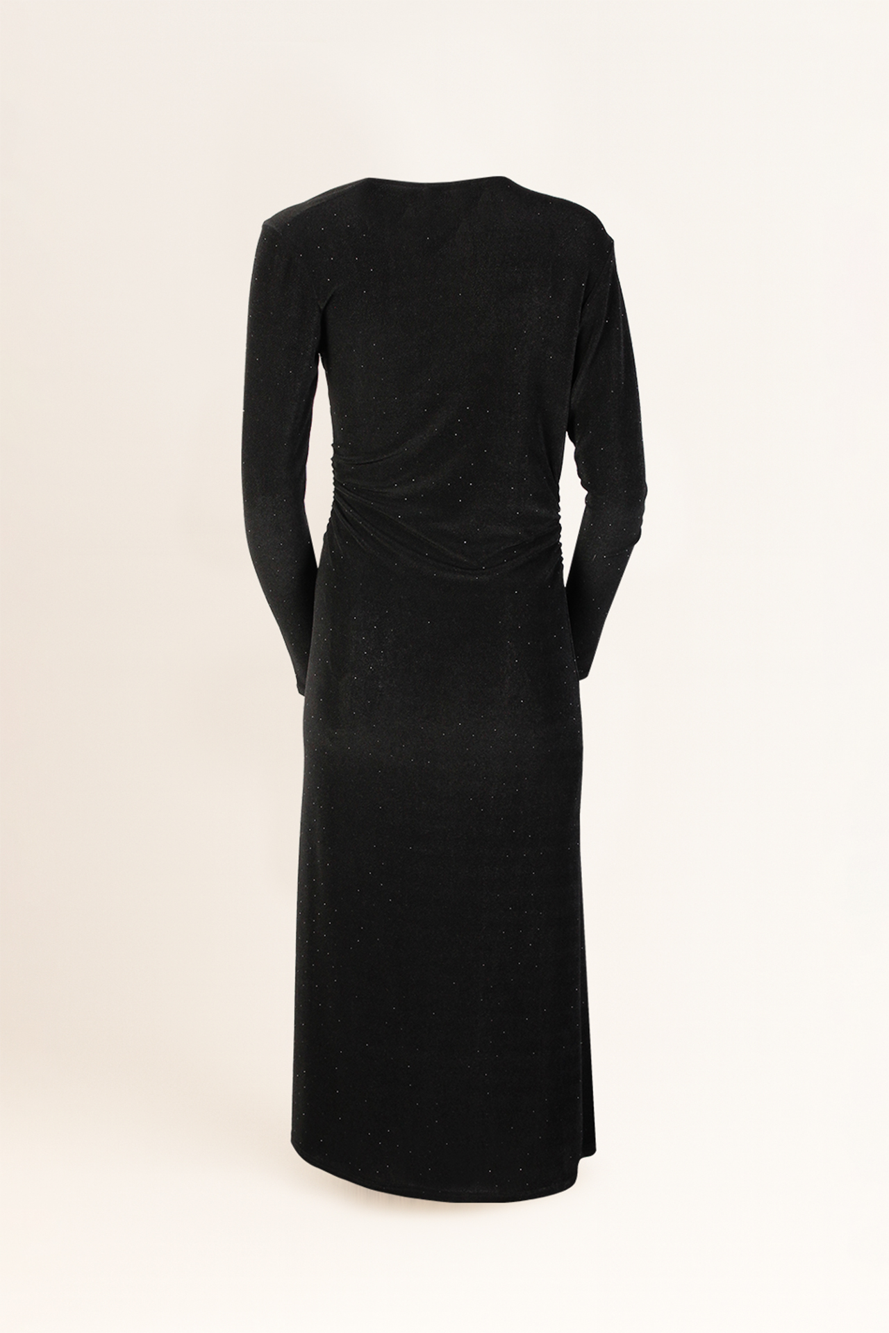 Vestido Justo em Veludo Preto - SAHOCO 4