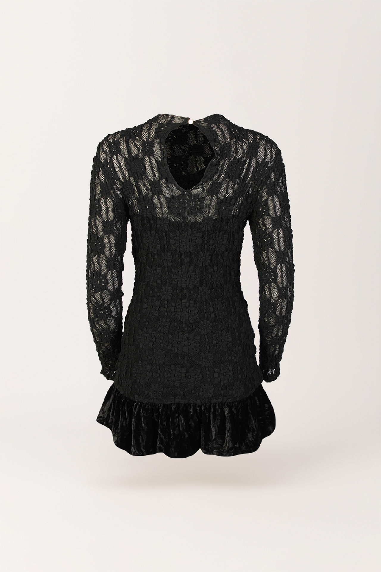 Vestido Justo em Renda Preto - SAHOCO  4