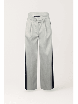 Calças Bicolor Cinza e Azul - SAHOCO 