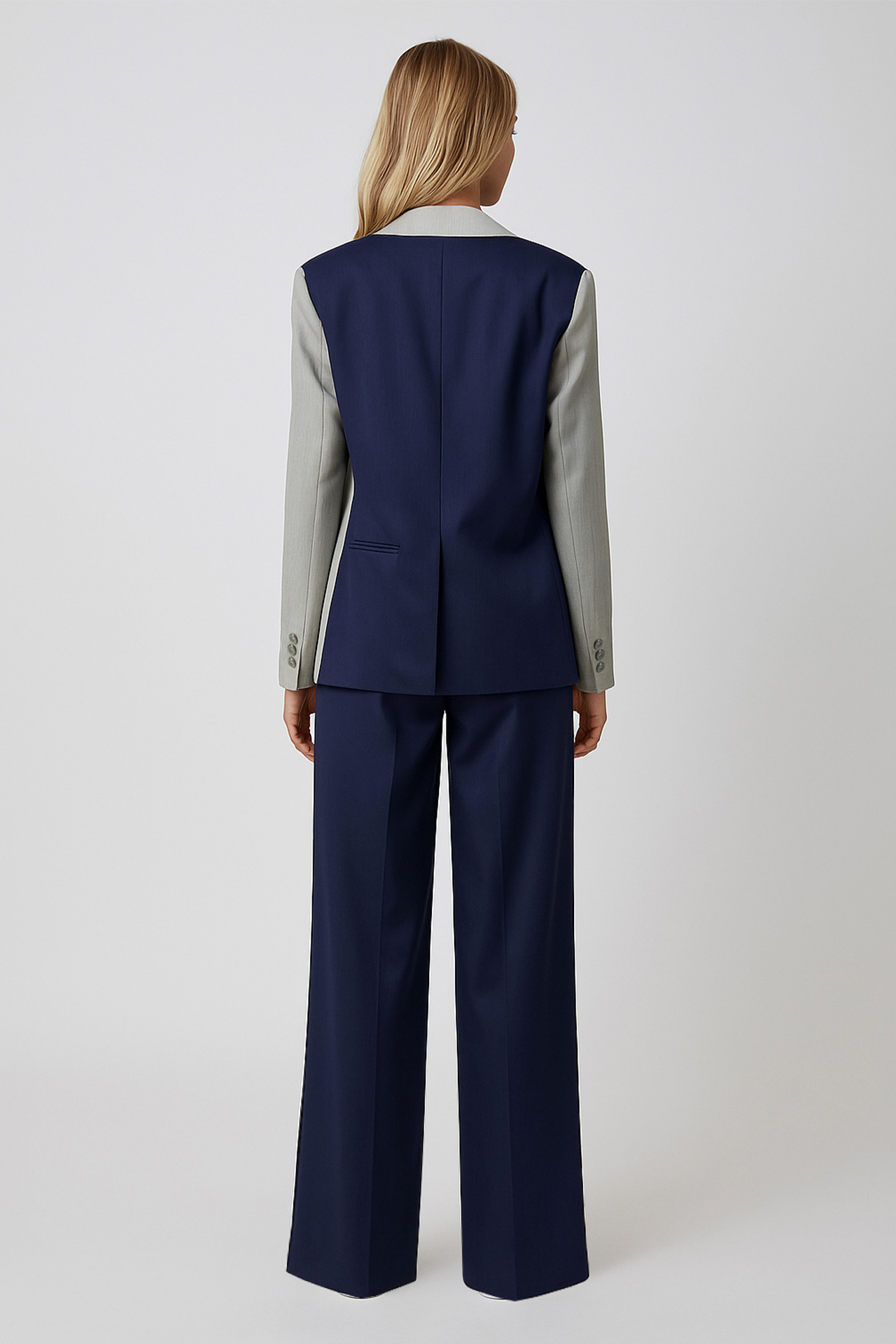 Blazer Bicolor Cinza e Azul - SAHOCO 3