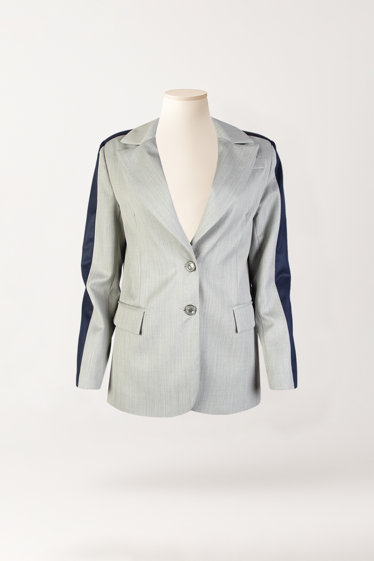 Blazer Bicolor Cinza e Azul - SAHOCO 1