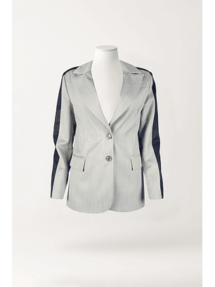 Blazer Bicolor Cinza e Azul - SAHOCO