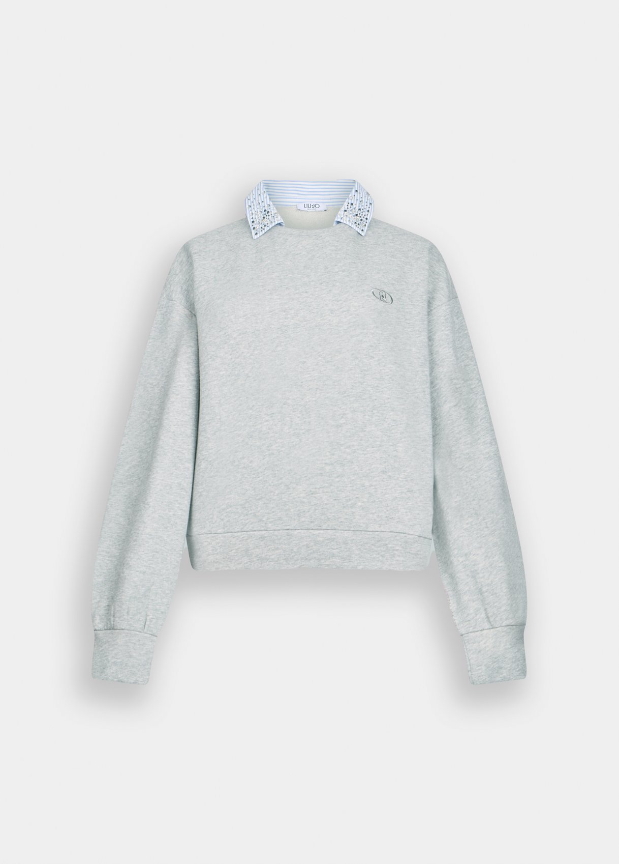 Sweatshirt Cinza com Gola Azul - LIU JO 4
