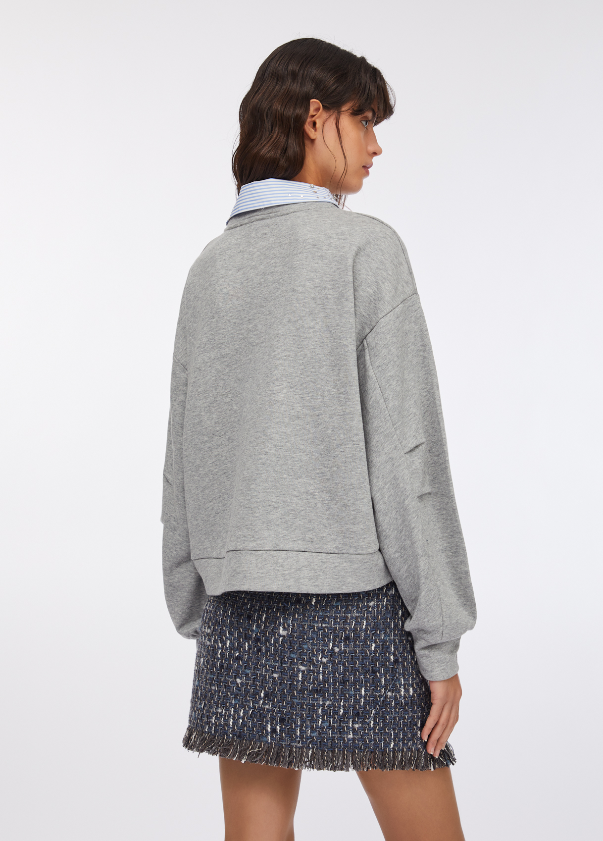 Sweatshirt Cinza com Gola Azul - LIU JO 3