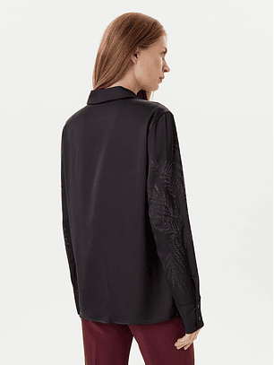 Camiseiro Acetinado em Strass AGNES Preto - Guess 