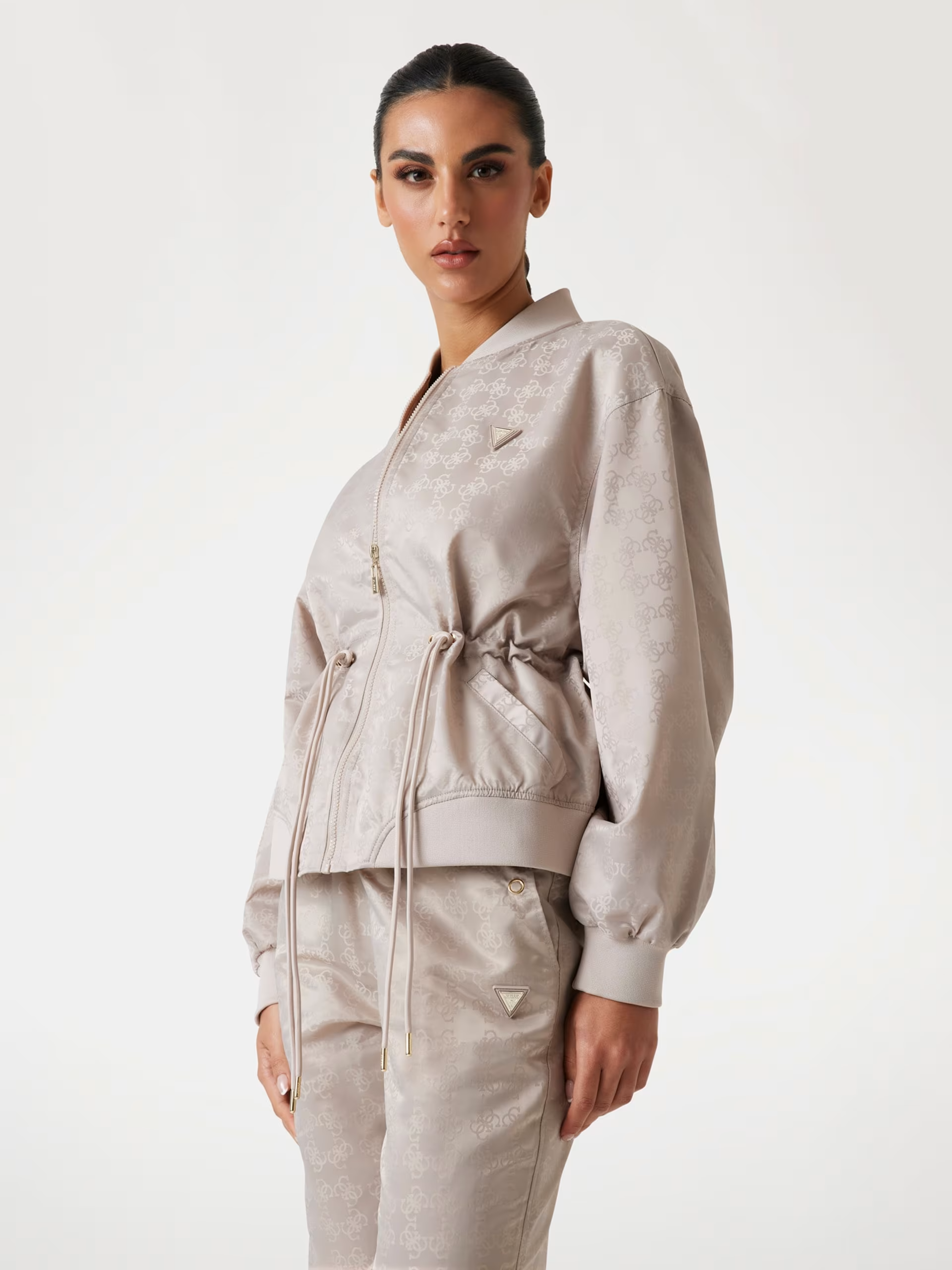 Casaco Cintado Logo Bege - Guess 1