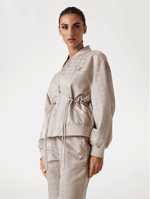 Casaco Cintado Logo Bege - Guess