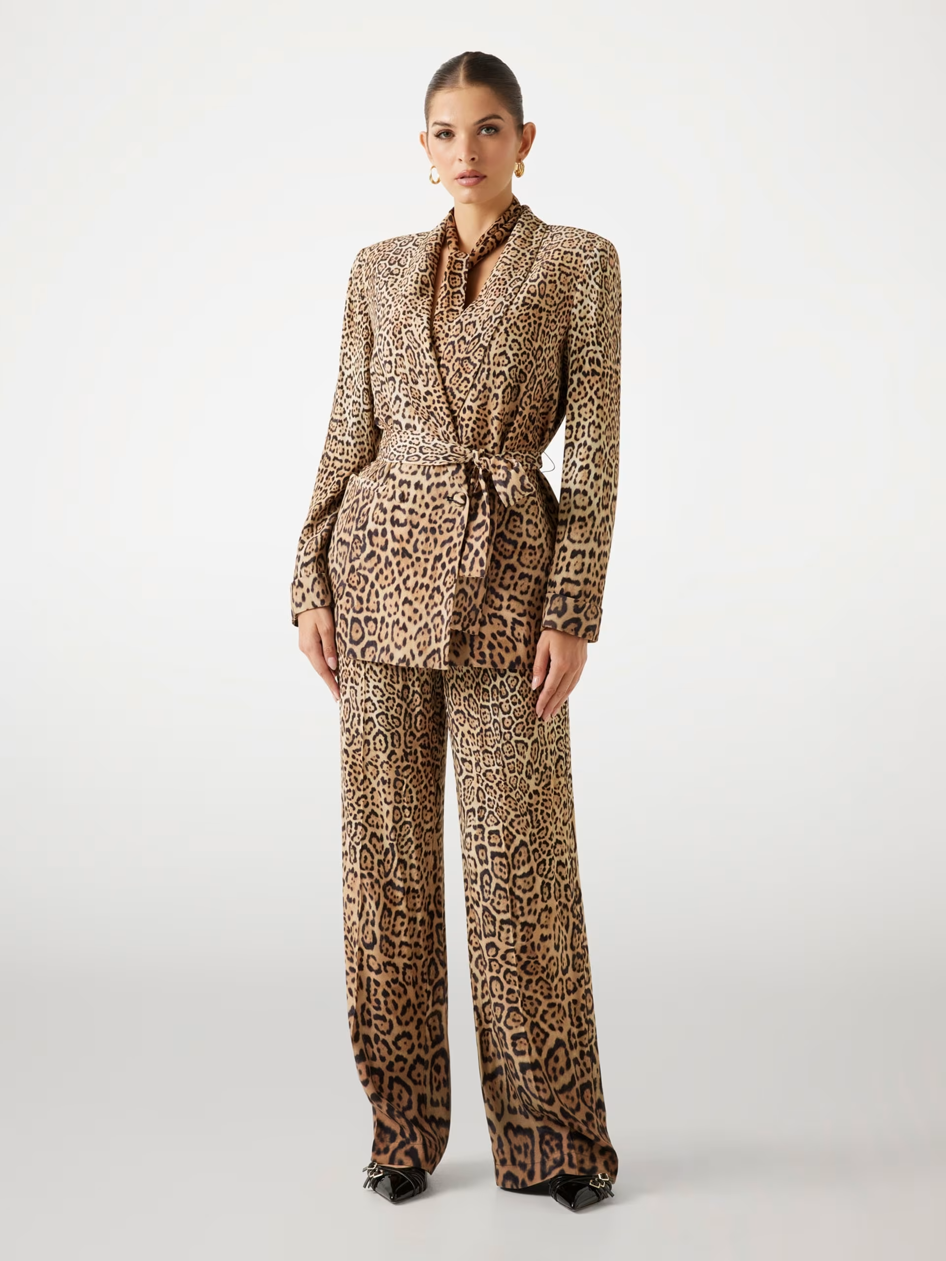 Calças AMY Largas Animal Print - Guess Marciano 4