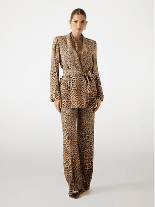 Blazer com Cinto AMY Animal Print - Guess Marciano