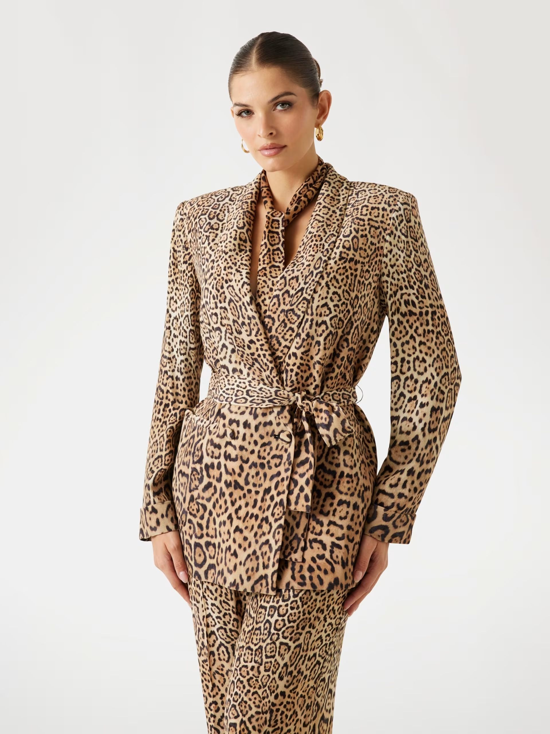 Blazer com Cinto AMY Animal Print - Guess Marciano 1