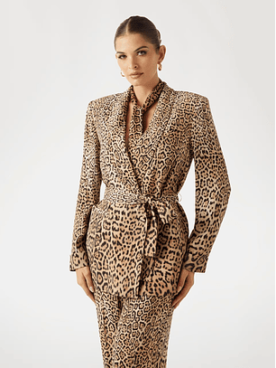 Blazer com Cinto AMY Animal Print - Guess Marciano