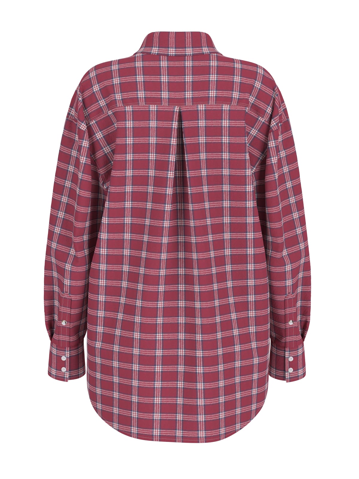 Camisa em Flanela Xadrez Bordeaux - Guess Jeans 6