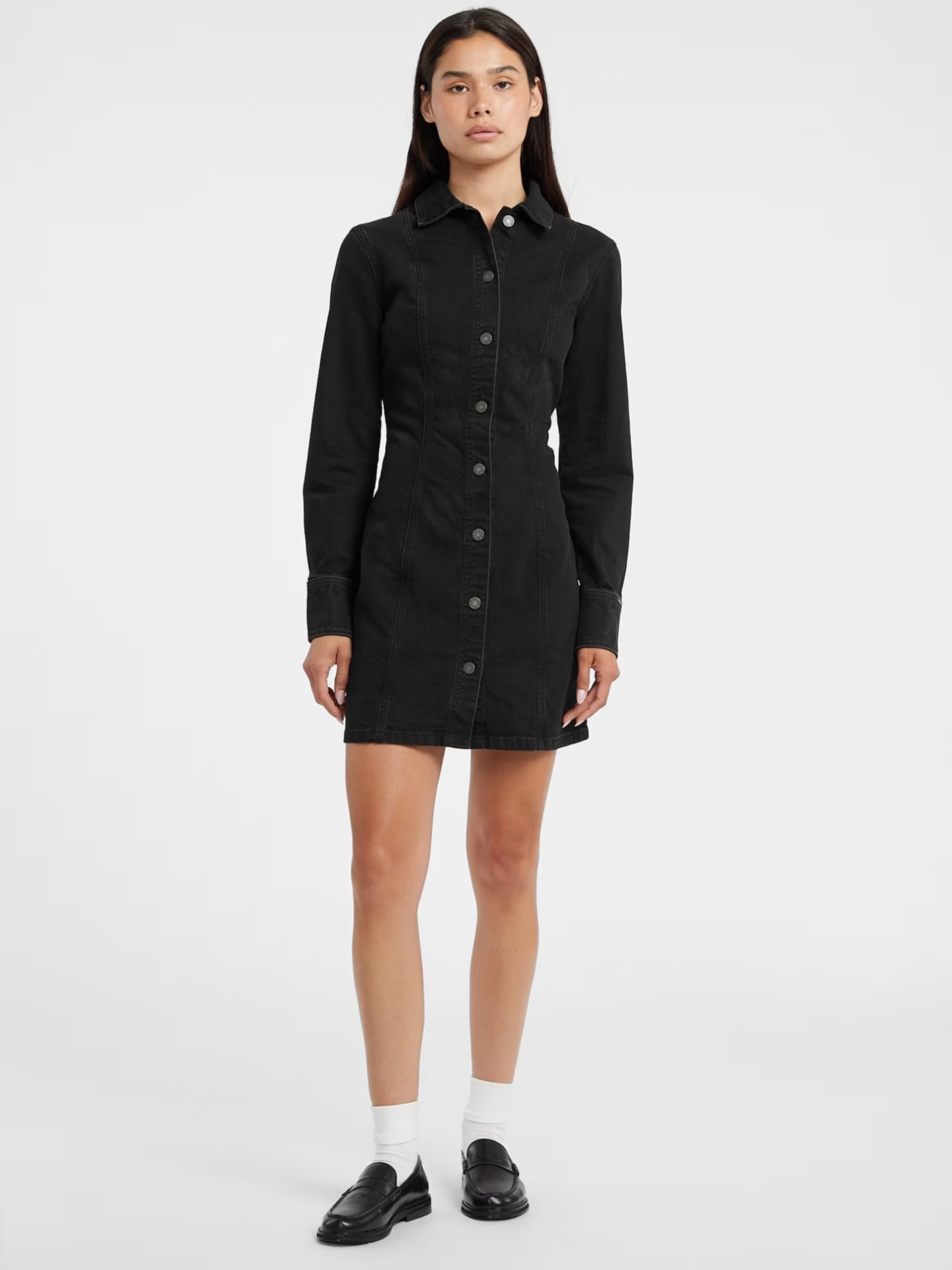 Vestido em Ganga Preto - Guess Jeans 2