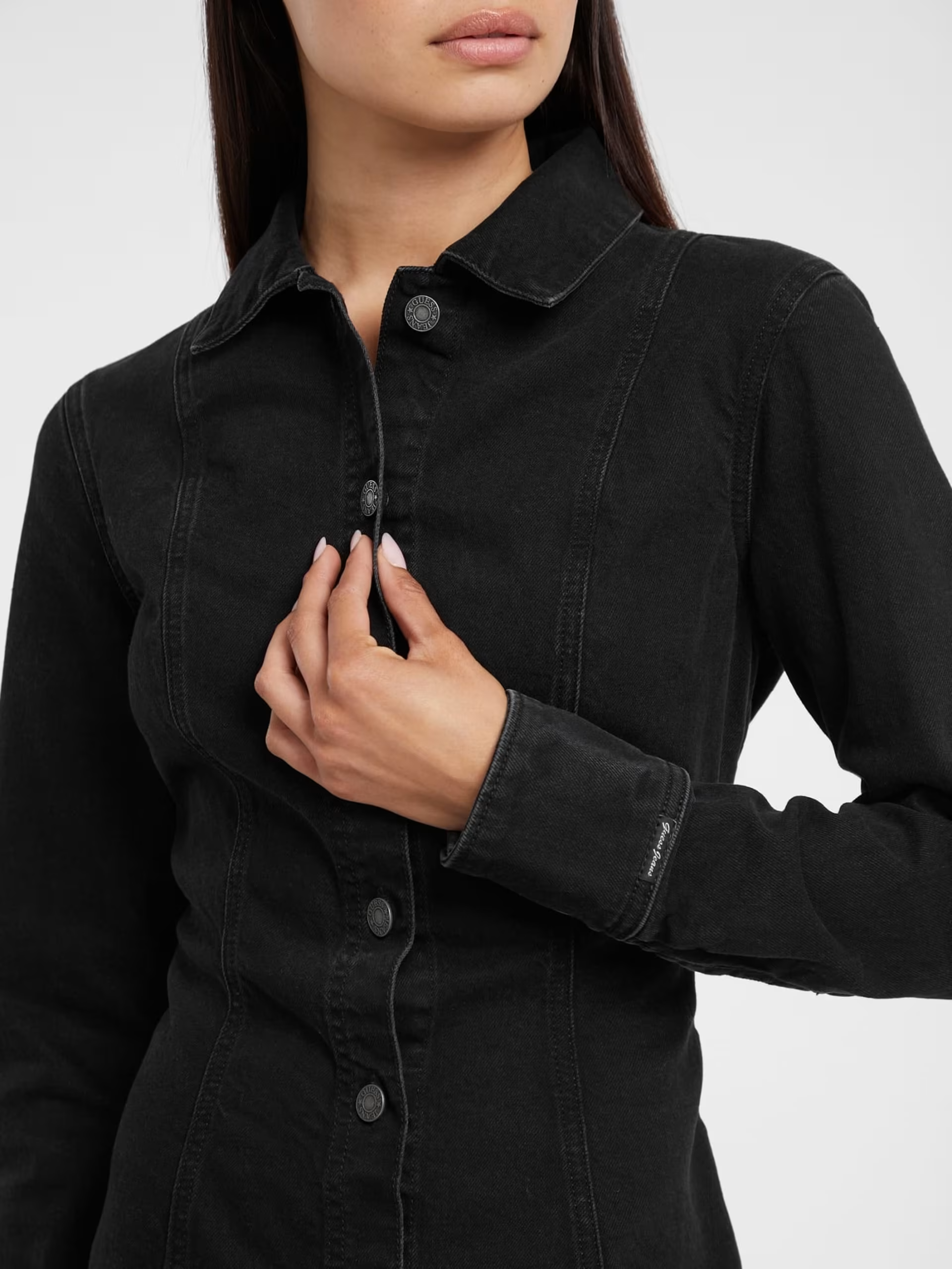 Vestido em Ganga Preto - Guess Jeans 4