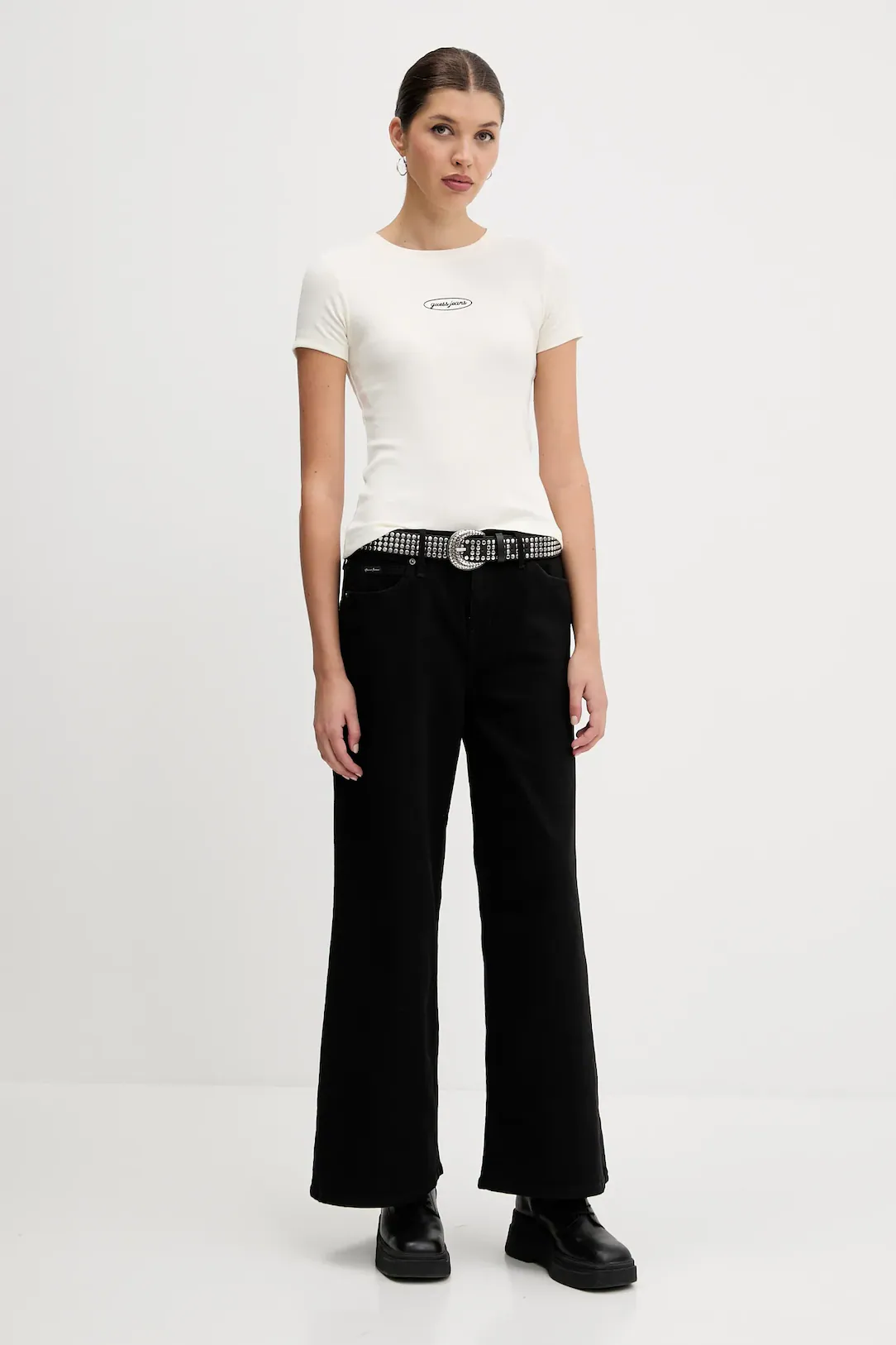 Calças Extra Wide Preto - Guess Jeans 3