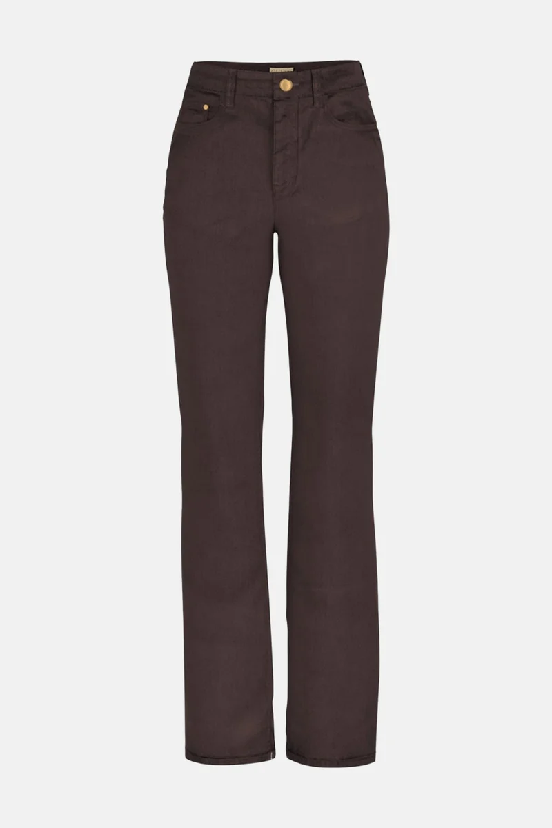 Calças Perna Direita Castanho - Guess  2