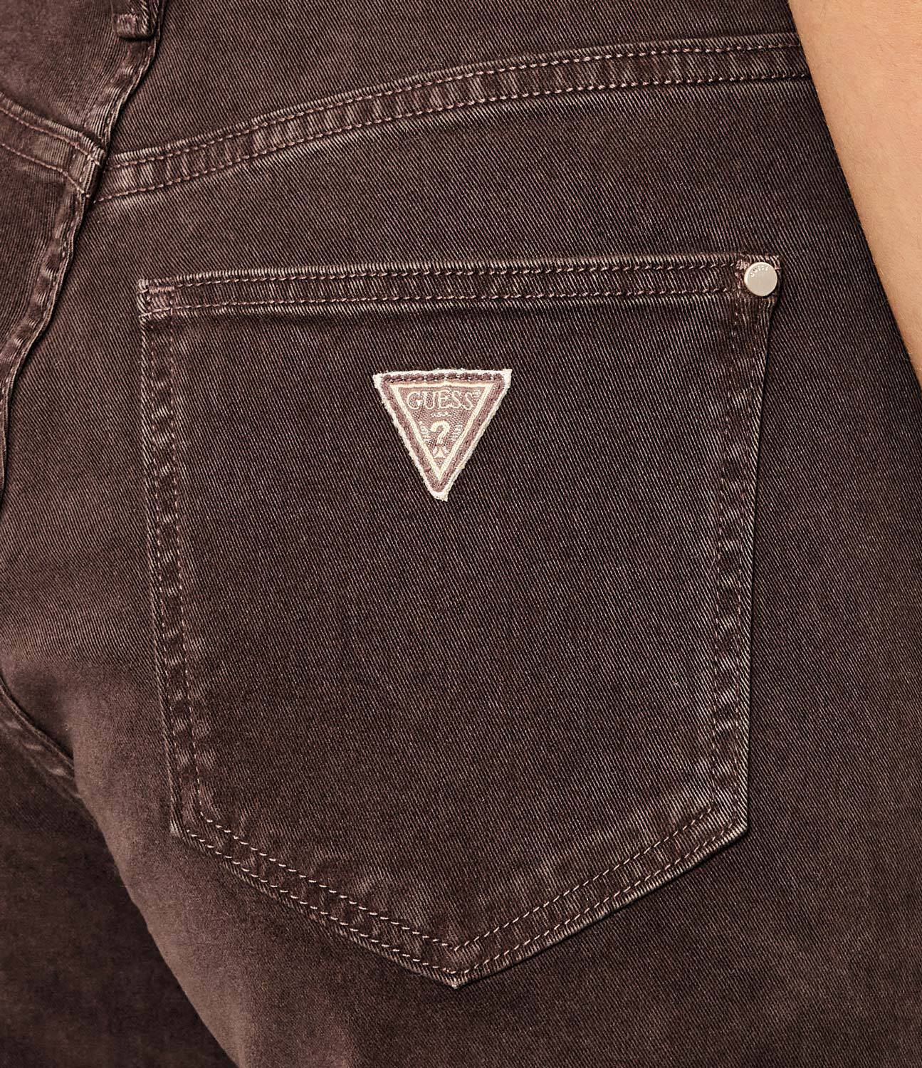 Calças Perna Direita Castanho - Guess  3