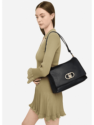 Mala de Ombro/Crossbody LaPuffy Grande Preto - LIU JO  