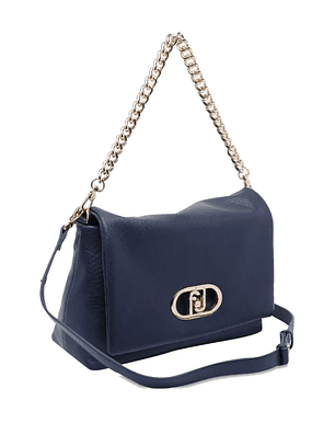Mala de Ombro/Crossbody LaPuffy Grande Azul - LIU JO 