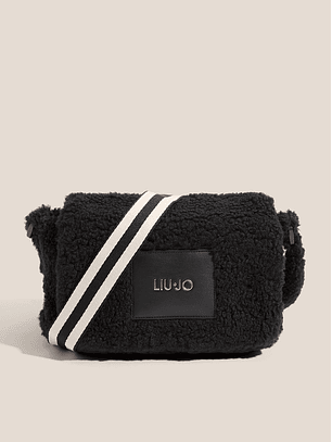 Mala Crossbody em Preto com Pelo  - LIU JO  