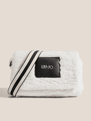 Mala Crossbody em Branco com Pelo  - LIU JO   